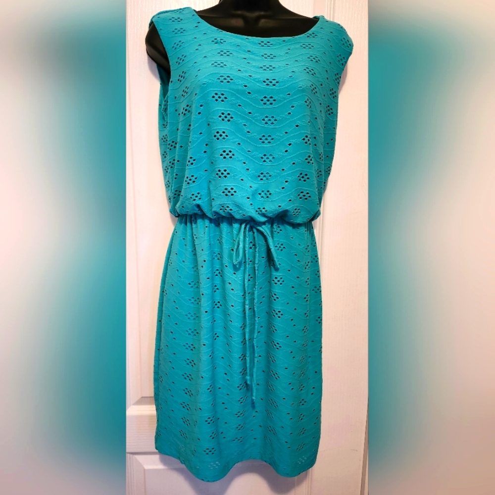 Enfocus studio blue dress Size 8 EUC